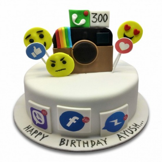 Social Media Apps Cake