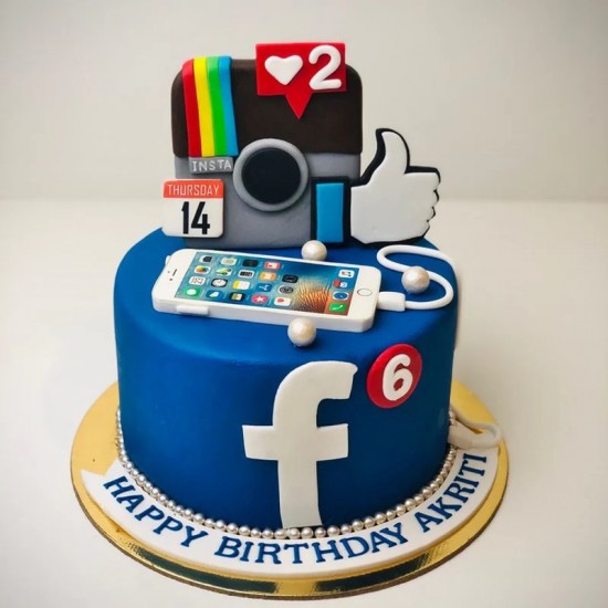 Social Media Theme Cake