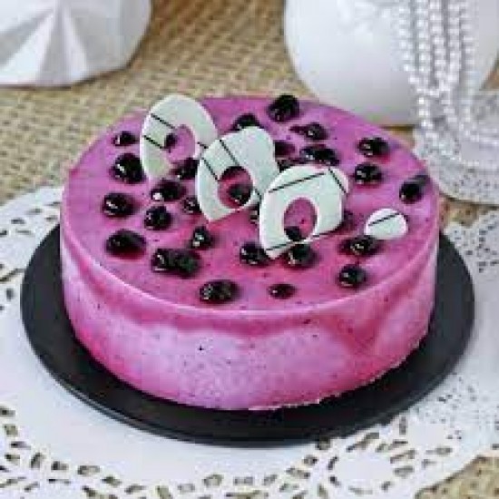 Blueberry Garnish Cake